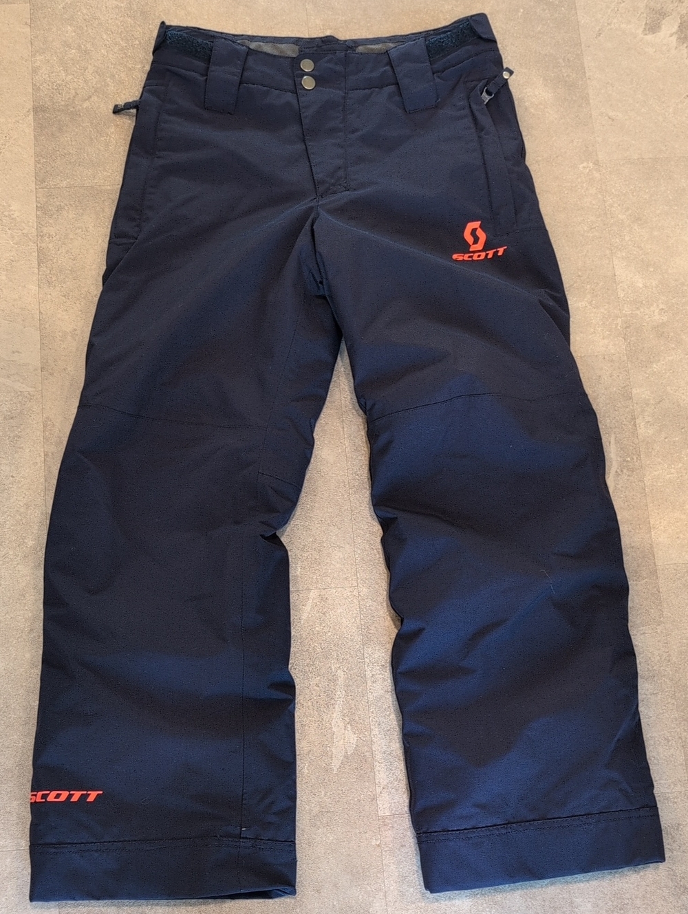 Scott Junior Navy Snow Pants with Orange Logo